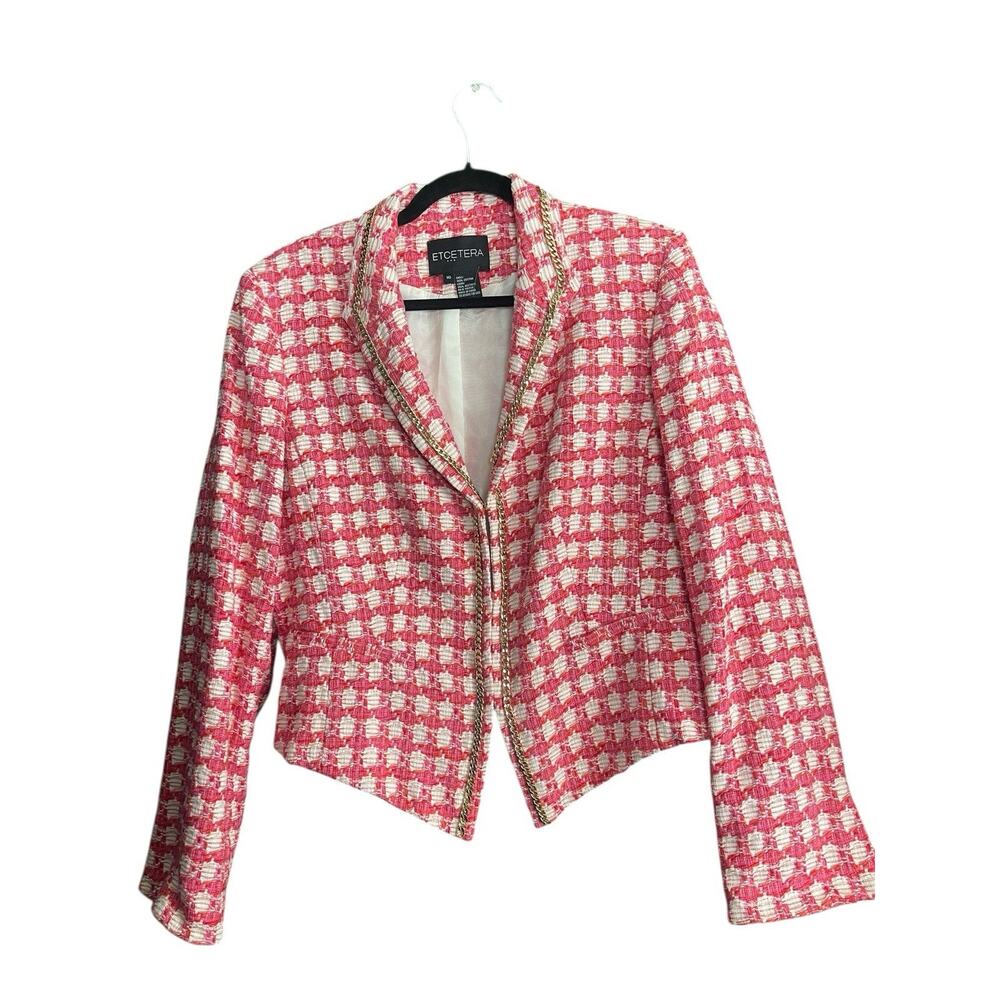 Etcetera Pink and White Tweed Jacket & Skirt Set - Picture 14 of 16